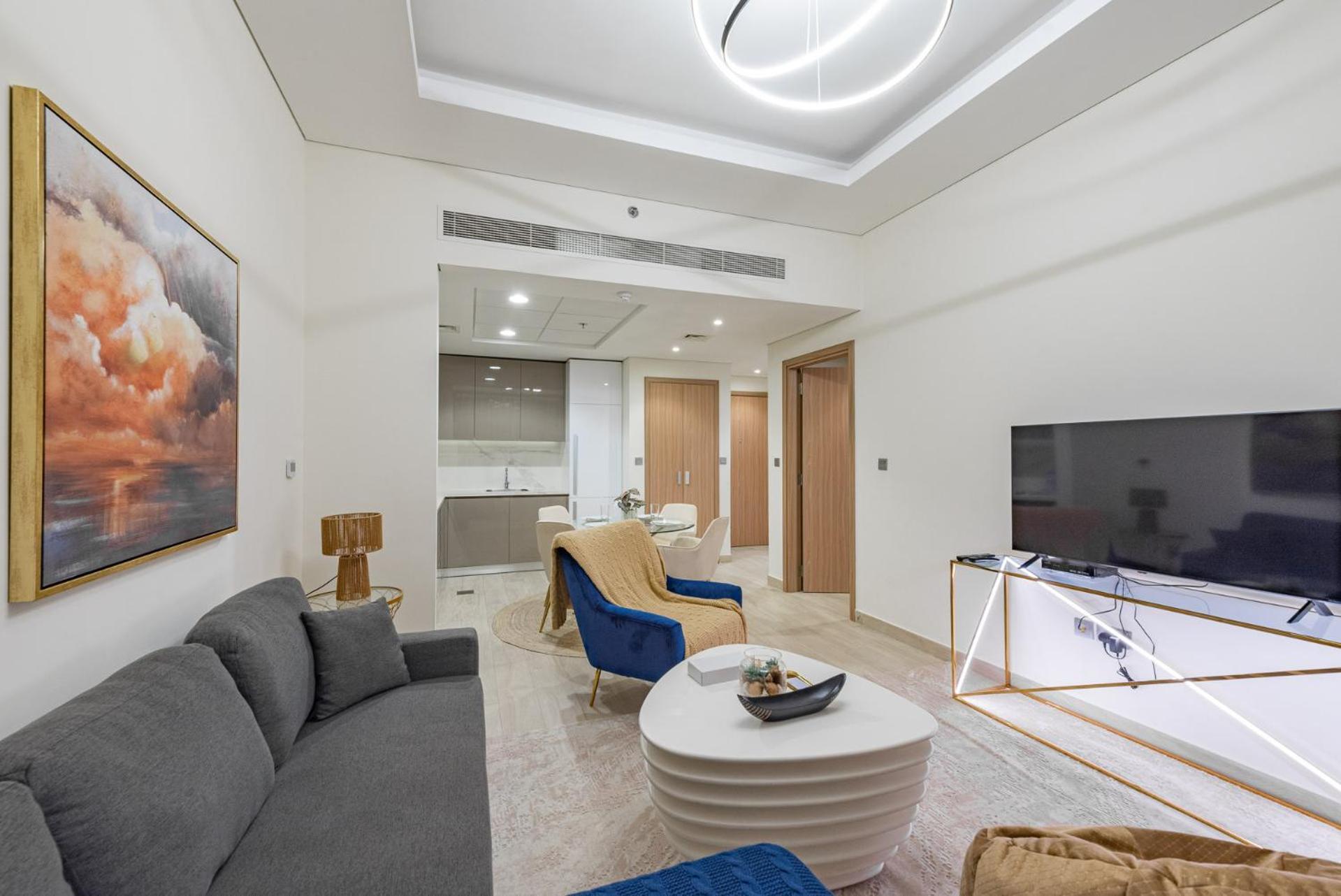 Апартаменти Cozy & Convenient 1Br Haven In Al Jaddaf Дубай Екстер'єр фото